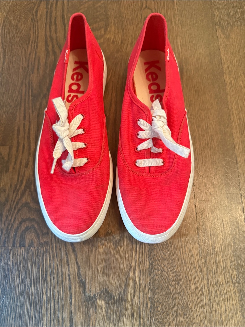 Keds Kids Red Canvas Low-Top Sneakers